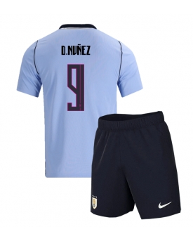 Billige Fotballdrakt Uruguay Darwin Nunez #9 Replika Hjemmedraktsett Barn VM 2026 Kortermet (med bukser)